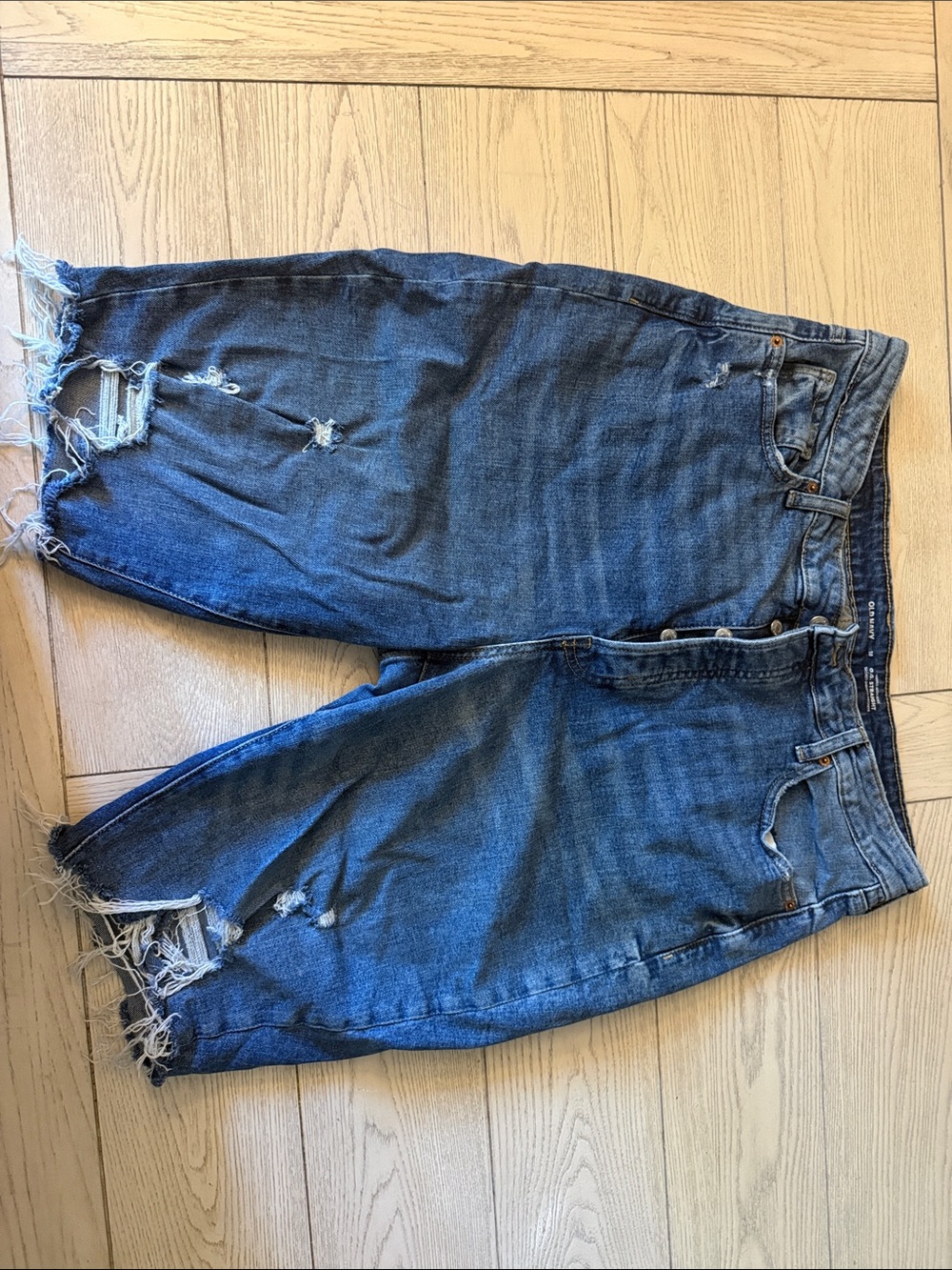 Old Navy Distressed Blue Denim Jean Shorts